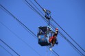 Koelner Seilbahn Gondel blieb haengen Koeln Linksrheinisch P414